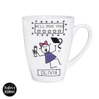 Personalised Purple Ronnie Female Graduation Latte Mug Extra Image 1 Preview
